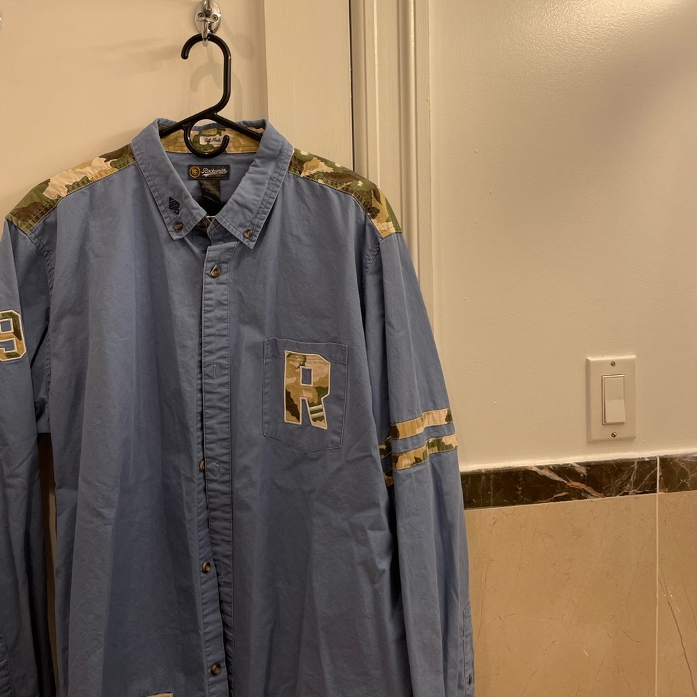 Rocksmith Camo Blue Button Down